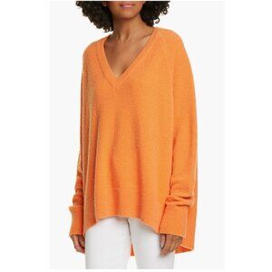 Christian Wijnants Karwat V-Neck Sweater / Small / Orange Oversized Wool Blend